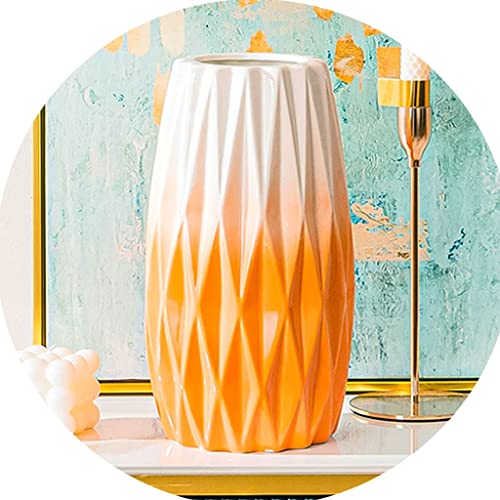Vase à fleurs pour le salon et décoration intérieure moderne orange
