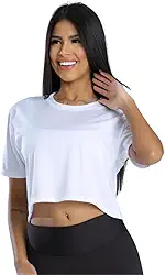 Camiseta Cropped Feminina Básica Lisa Para Qualquer Ocasião Moda Fitness e Casual