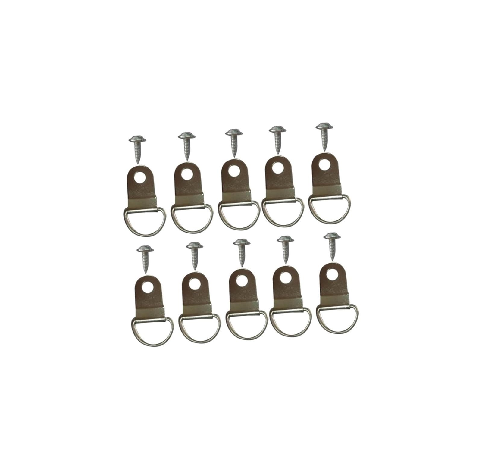 FGJsfhrDTU Picture Hanging Hooks, Silver 2.5x1.5cm Alloy Pack of 200