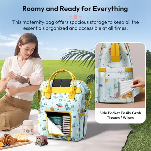 Image of StarAndDaisy Diaper Bag for Mothers for Travel /Diaper Bag, 28L Waterproof Baby Bag for Mother Travel with 15 Multipurpose Pockets