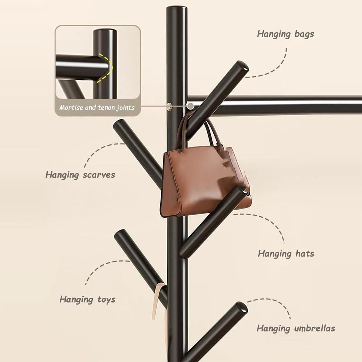 Freistehender Metall-Kleiderständer, Rollen, beweglich, rollend, Kleiderbügel, Ständer, strapazierfähig, Hängeaufbewahrung, Schlafzimmer, Flur (Weiß, 100 cm)