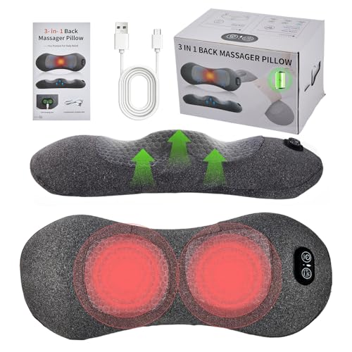 TUFPUZRLCT 3-in-1 Rechargeable Smooth Spine Triple Fusion Back Massager