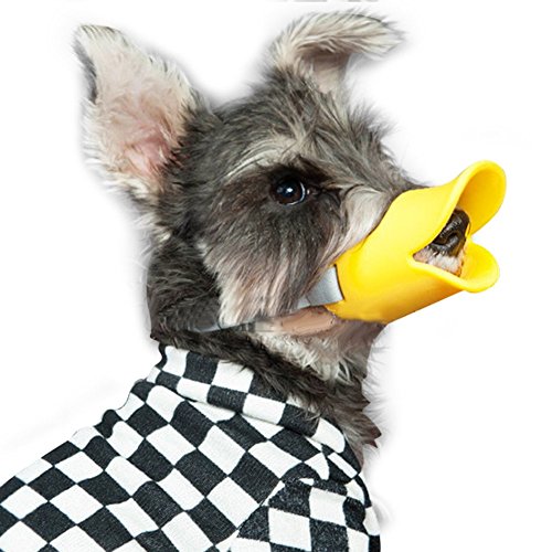 Nacoco Anti Bite Duck Mouth Shape Dog Mouth Covers Anti-Called Muzzle Masks Pet Mouth Set Bite-Proof (Yellow, M) #TOP2