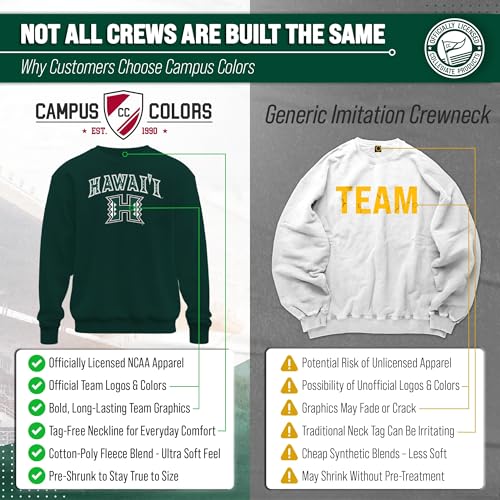 Image of NCAA College Sweatshirt Fleece Crewneck Pullover for Men and Women | Officially licensed NCAA college gameday crewneck pullover - 9 oz fleece lined sweatshirt with arch and logo design