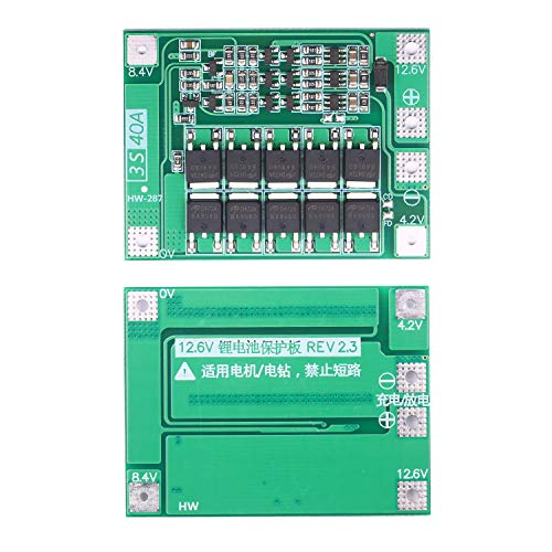 OWSOO Placa de proteção de bateria de íon de lítio série 3 11.1V 12.6V 40A Placa de proteção de célu