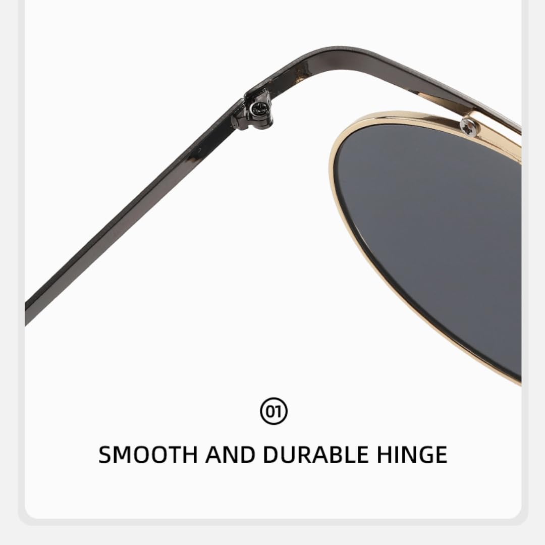 Retro-Sonnenbrille aus ovalem Metall, modisch im Punk-Stil, Farbverlauf, UV400