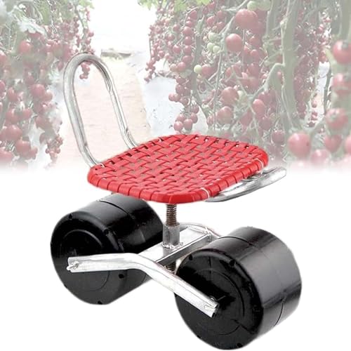 PROUH Silla De Jardín Móvil Ajustable Roja