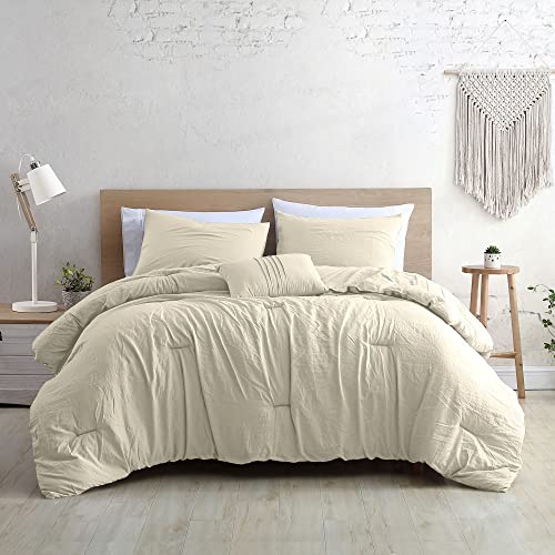 Image of Modern Threads 4-Piece Garment-Washed Comforter Set Beck Coconut Queen