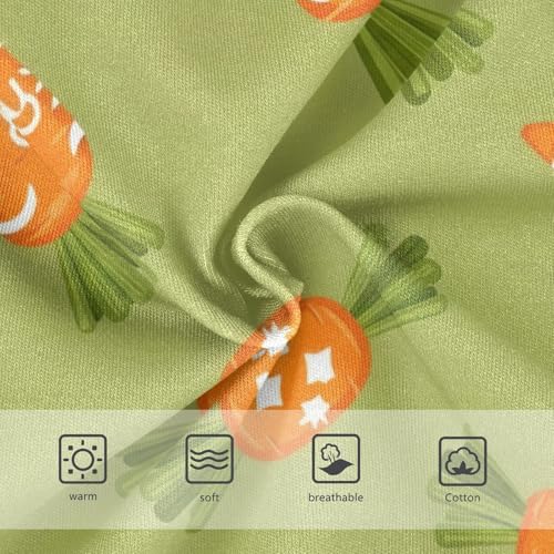 Cartoon Carrots Olive Green Kids Underwear, Toddler Briefs, Cotton Underwear for Girls, 2–8 Years3