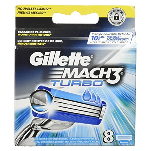 Gillette Mach3 Turbo Razor Blades for Men