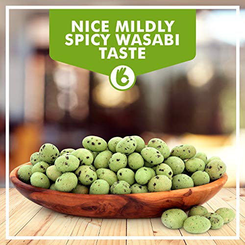 Image of Wasabi Coated Peanut - 12 Ounce - Premium Arare Rice Crackers Packed Fresh in Hawaii