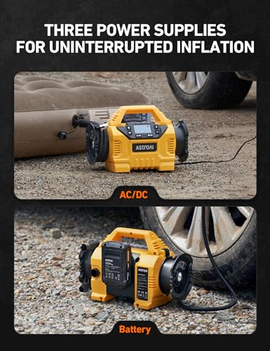 Astroai ACACJY23LYE-UK Cordless Tire Inflator Portable Air Compressor thumb #4