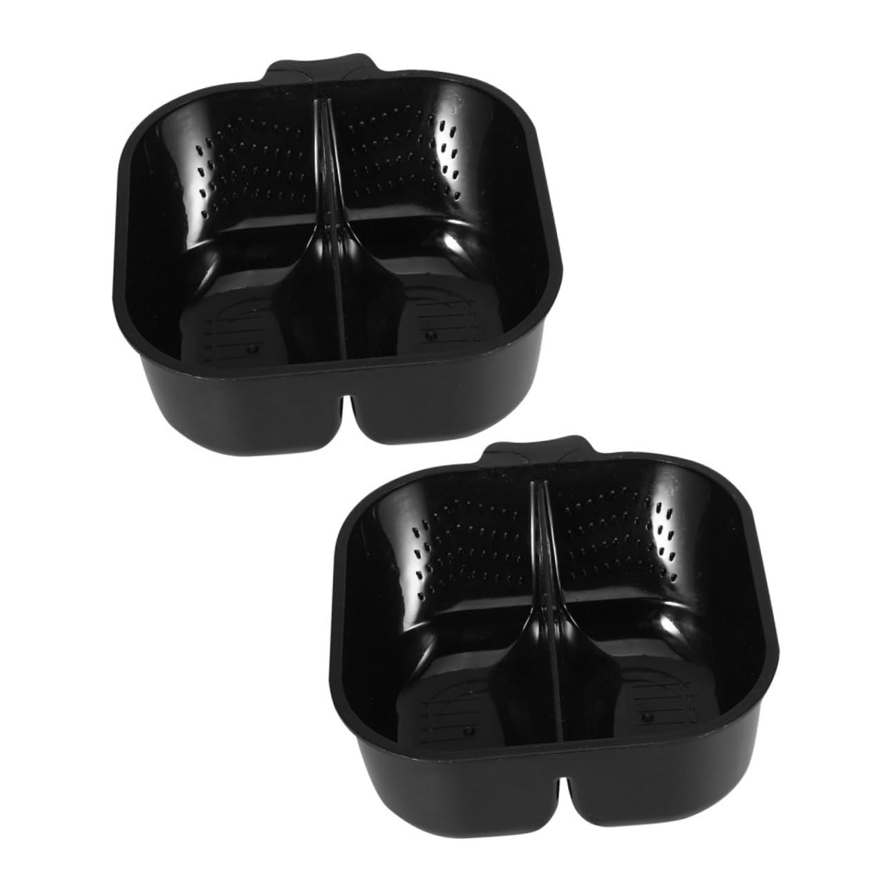 Beaupretty 2pcs Black Hair Dye Bowls with Divider Durable Mixing Bowl for Easy Color Application for Salon and Home Use Hair Tinting Tool