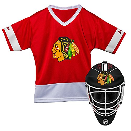Franklin Sports Chicago Blackhawks Kid's Hockey Costume Set - Youth Jersey & Goalie