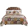Greenland Home Antique Chic Authentic Patchwork Cotton Quilt Set Multicolor 3 Piece KingCal King