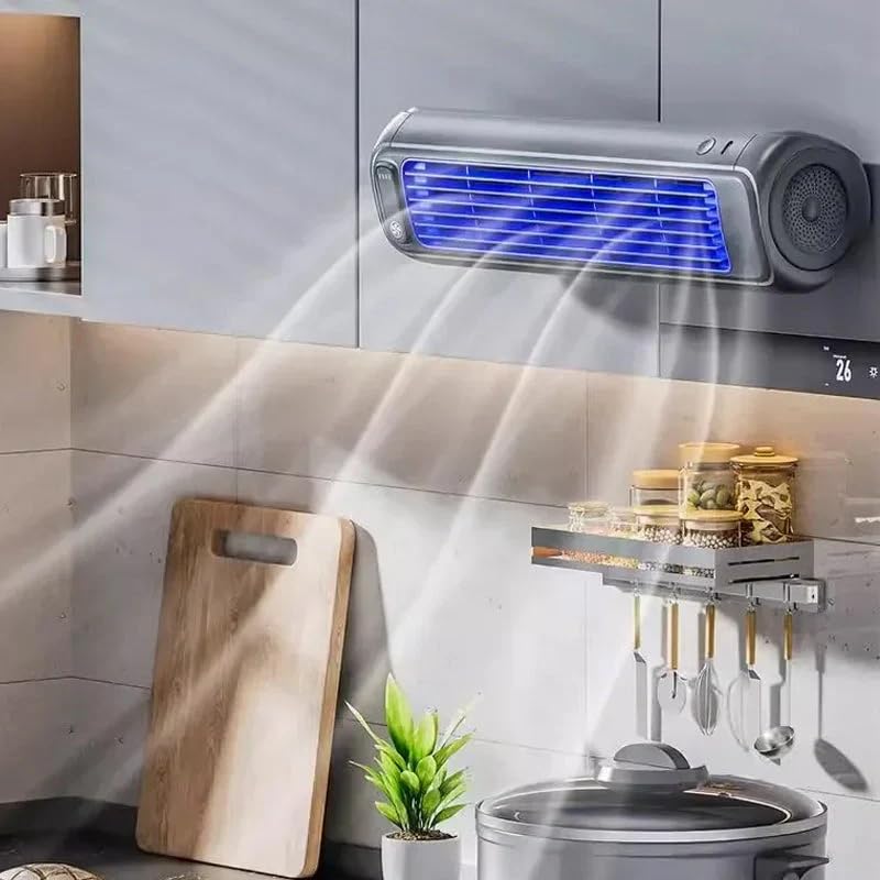 Cozey Maison COOLMATE – Kabelloses Klimagerät mit Rotierendem Luftstrom(Grau)