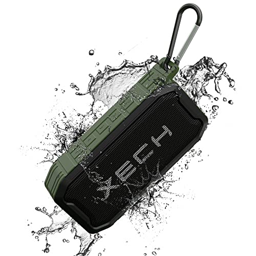 XECH 10W Speaker Bluetooth Wireless Waterproof IP67 Portable Speakers with Subwoofer Desktop & Outdoor Speakers with TWS Rugged Design Mini BT Speakers (Nuke II) (Green)