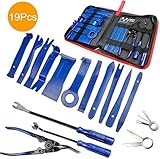 🔨【19 pcs Multifunktionell 】19 Werkzeuge mit verschiedenen Formen und Stärken, kann hilfreich sein, um Ihre Arbeit in kurzer Zeit Griff aus Edelstahl und Kunststoff Griff passt perfekt um die Pin und anwenden können Hebelwirkung exakt dort, wo es ist notwendig, für Popping Out die Beibehaltung Pins.4 Stereo-Entferner ermöglicht ein einfaches Radio entfernen.