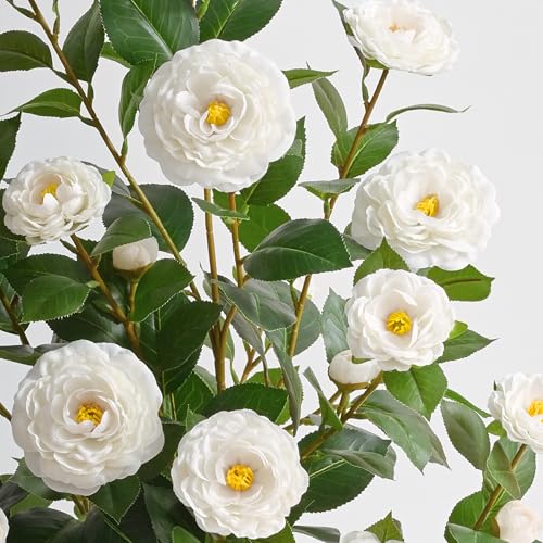 Set of 2, Artificial Camellia Tree, 38" - image 2