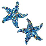 Meridian Tile Products Porcelain Swimming Pool Starfish Step Marker 5' Blueberry Glaze (Set of 2)