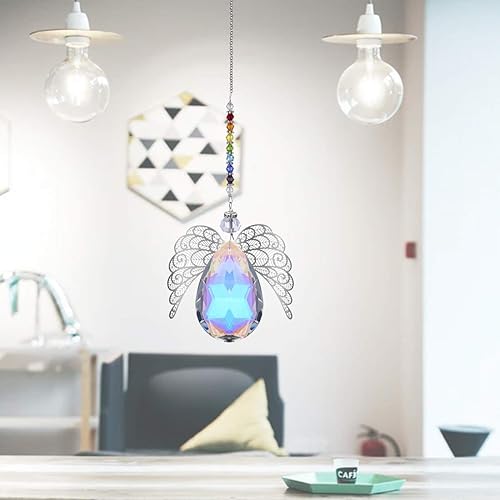 Miniatura 8 de Haning - Colgante de cristal de ángel guardián para decoración de ventana (color AB)