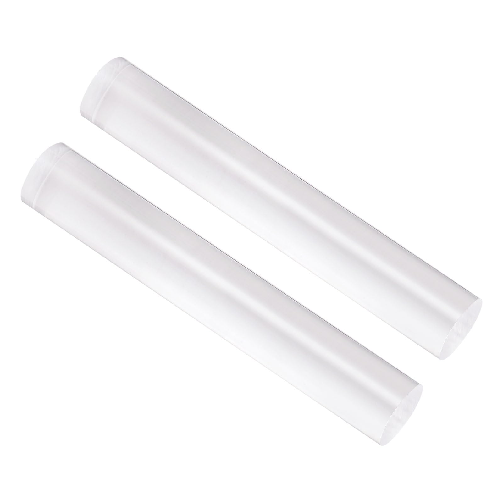 CoCud Acrylic Clay Roller, 6 Inch Length 1 Inch Dia., Acrylic Non-Stick Rolling Pin Roller Transparent - (Applications: for Shaping Sculpting), 2-Pieces