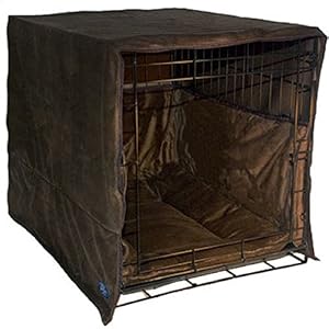 Pet-Dreams-Complete-3-Piece-Crate-Bedding-Set-The-Original-Crate-Cover-Crate-Pad-and-Crate-Bumper-for-Double-Door-Dog-Crate-X-Small-Fits-18-Midwest-Crate-Coco-Brown Pet Dreams Complete 3 Piece Crate Bedding Set