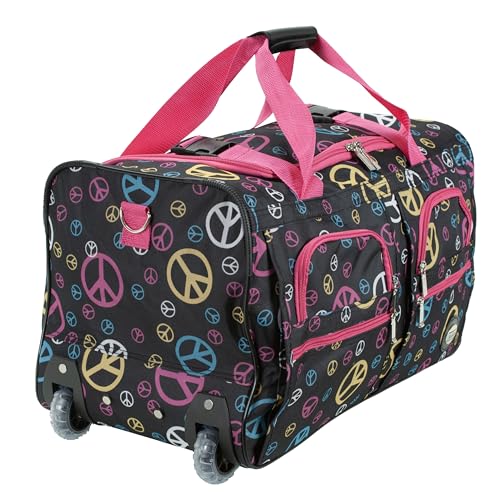 Image of Rockland Rolling Duffel Bag, Black, 22 inch