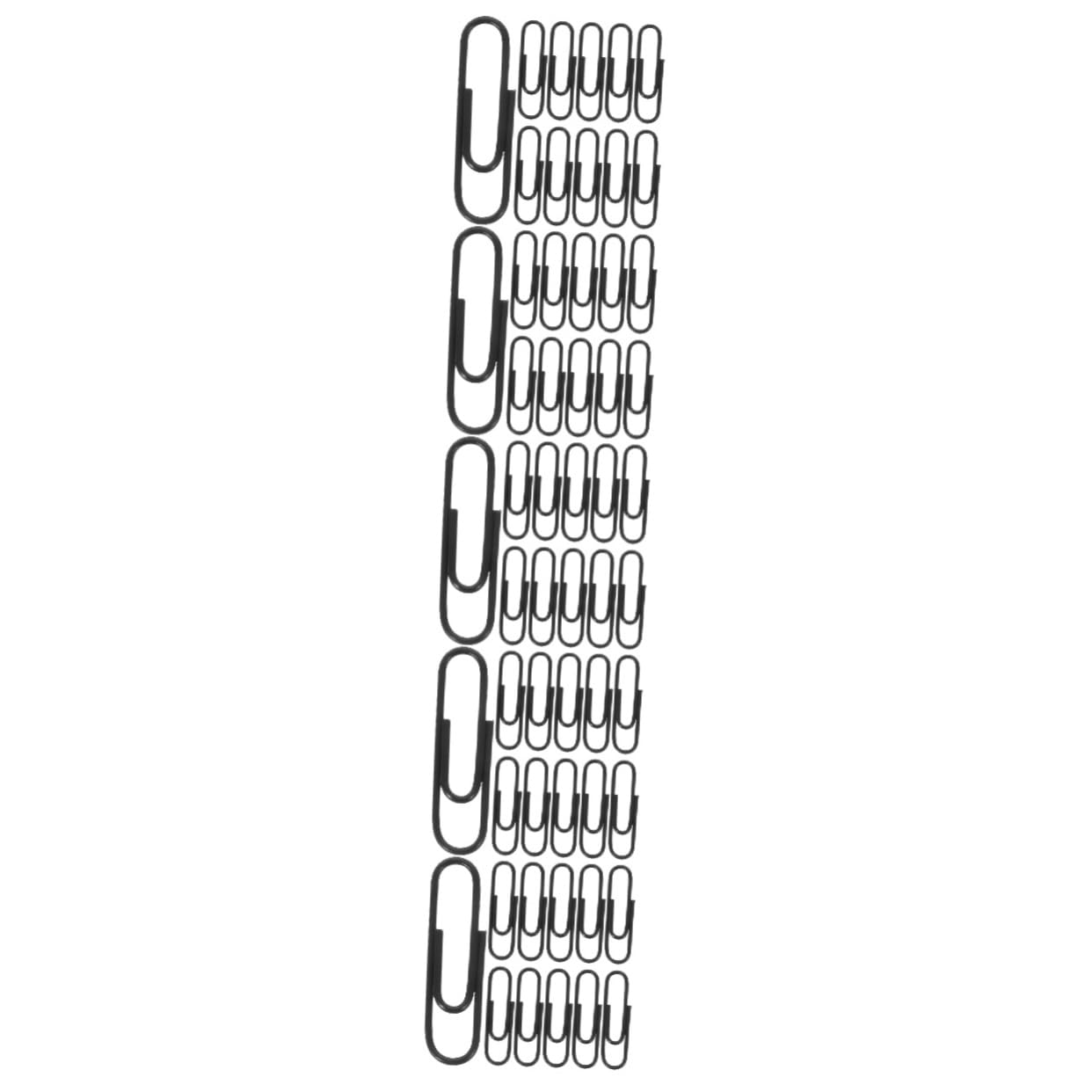 Uonlytech 5 Sätze Paperclip Briefpapier Binder Büroklammer Dokumentclips Papierclips kleine Büroklammern Büroklammer fürs Büro Clips Briefpapier Büroklammern kreativ Plastik Schwarz