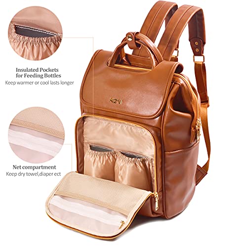 nappy backpack leather