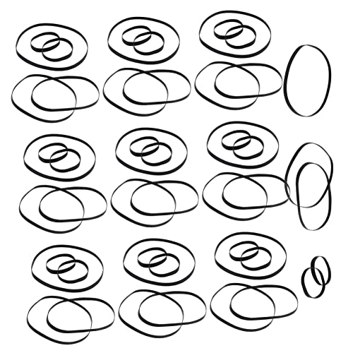 GAROZATION 50pieces Assorted Recorder Rubber Belt for DVD Drive Cassette Machine Repair Flat Belts Wear-Resistant Absorbing Replacement for Smooth