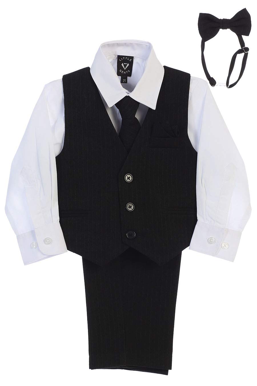 Boys Easter Outfit Boys Formal Suit Set Ring Bearer Outfit for Boys Dress Shirt and Tie Toddler Kids Boy Clothes Vest Formal Wear Picture Day School 3 Piece White Boys Suits Size 18-24 Months