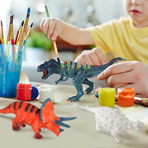 Springflower Dinosaur Toys For 3 Years Old & Up - Dinosaur Arts And Crafts Painting Kit Including12 Realistic Looking Dinosaurs Figures, Diy Creative Toy Gift For Kids, Boys, And Girls #TOP4