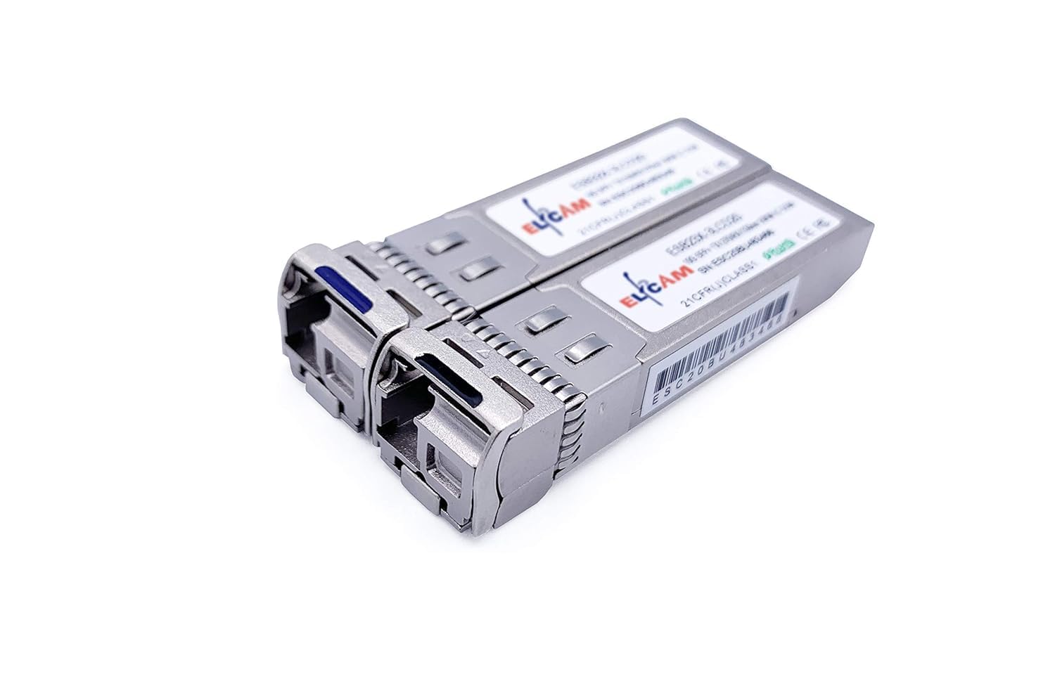 Elfcam® - 1 Coppia 10Gbps SFP+ BiDi Modulo di Transceiver a Fibra Ottica 1270nm/1330nm, con Fibra Port LC Simplex Monomode, Compatibile con HPE(HP-Aruba),DDM 20km