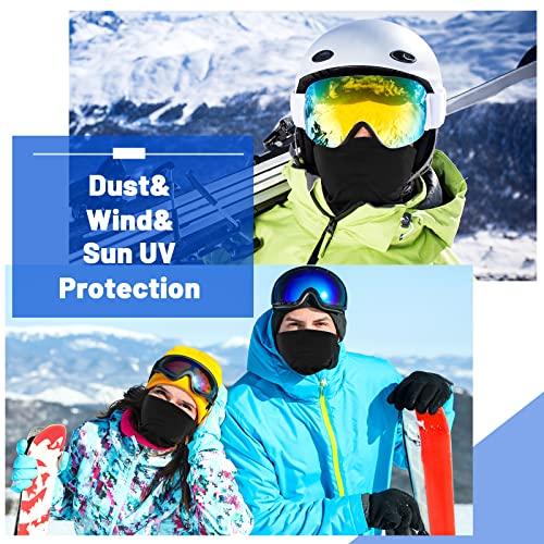 Jecery 60 Pcs Neck Gaiter Face Cover UV Protection Scarf Bulk Mask Breathable Balaclava Bandana for Men Women Outdoor Sports(Black) - Thumbnail 2