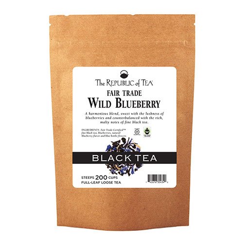 Miniatura 2 de The Republic Of Tea Wild Blueberry Black - Té de hoja completa, 1 libra200 tazas