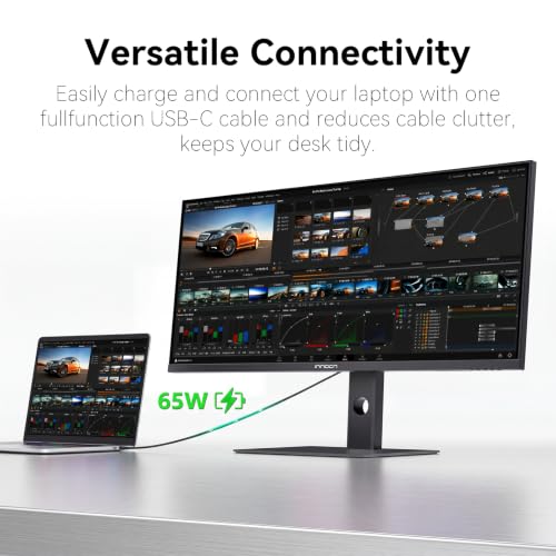 Image of INNOCN 34 inch 5K 5120 x 2160P Wide Monitor for Laptop /MacBook /Mini PC, Screen Split PIP /PBP, 21:9, 120Hz, HDR400, HDMI 2.1, DP, FreeSync, USB-C, DeltaE<2, Speakers, Height Adjustable, Black - 34C1U