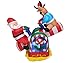 4 Foot Animated Christmas Inflatable Santa Claus and Reindeer on Teeter Totter Outdoor Yard Decoration