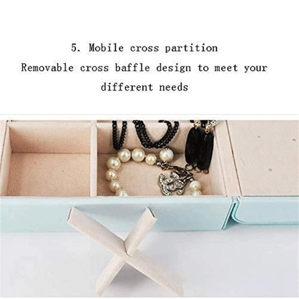 Boîte de rangement en cuir Pu, boîte à bijoux, collier, bague, boîte de rangement, cadeau, boîte à bijoux en cuir Pu