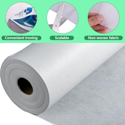 image for Shupakul 32.8 Yard x 15.7 Inch Iron-On Fusible Interfacing for Sewing-