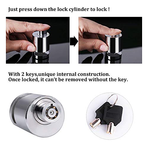 BUENNUS Portable Motorcycle Disc Lock,Anti Theft Disk Brake Lock with Reminder Cable for Motorcycle Bicycle Wheel Compatible for Harley Triumph Tiger Ducati Honda Yamaha BMW Suzuki