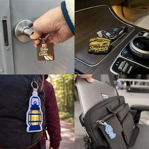 Custom Die Cut PVC Keychains | Personalized With Your Logo or Design | Quantity Options from 25 to Bulk Orders of 10,000 | Split Metal Keyrings | Great for Brands, Businesses, Promotions and Schools - Image 3