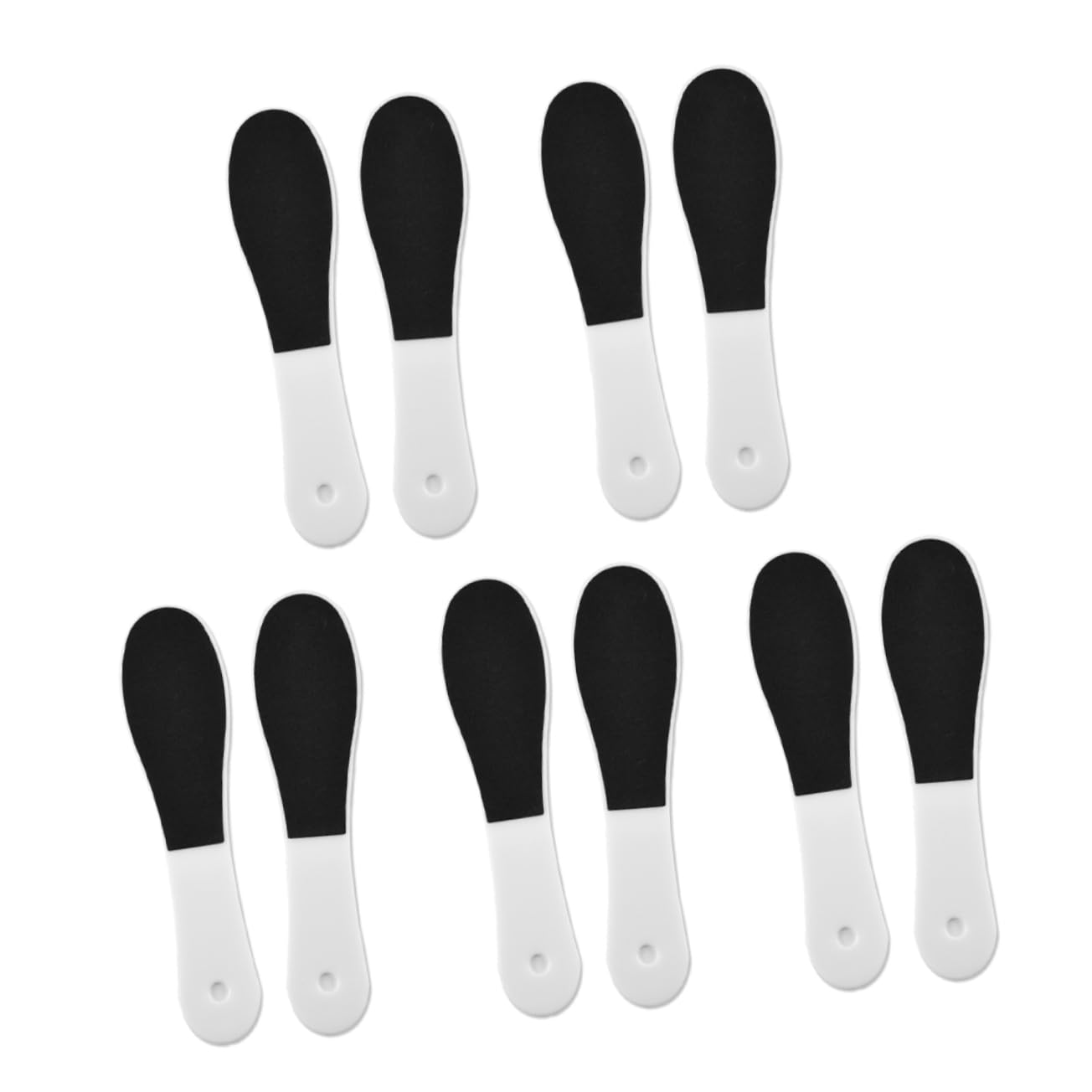 WOFASHPURET 10pcs Foot File Double Sided Tool with Plastic Handle for Removal and Dead Skin Care Ergonomic Design for Feet
