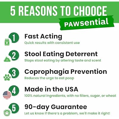No Poo Chews for Dogs - Coprophagia & Stool Eating Deterrent with Probiotics, Digestive Enzymes & Breath Aid Support - Stop Dog Poop Eating - Made in USA - 120 Soft Chews