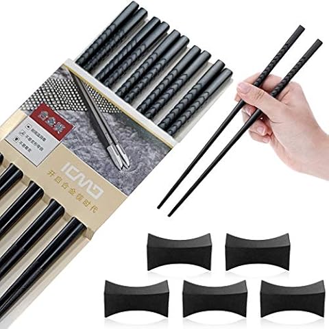 TaimeiMao Palillos de Aleación Reutilizables con Soporte Cover