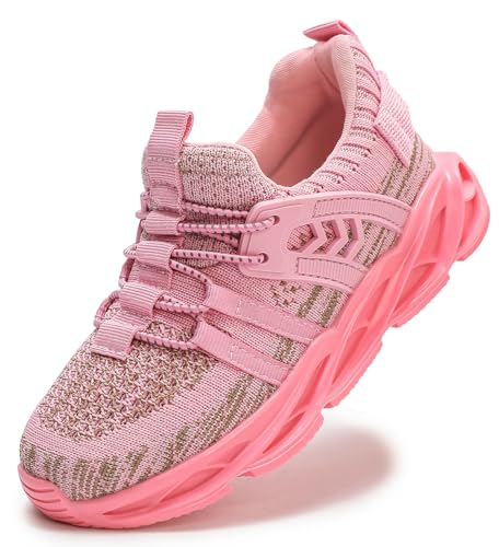 Image of DADAWEN Boys Girls Sneakers Kids Lightweight Breathable Tennis Shoes Strap Running Athletic Shoes for Toddler /Little Kid /Big Kid