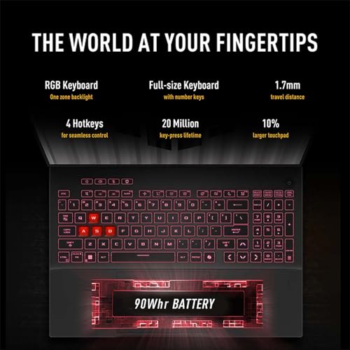 Image of ASUS TUF F16 Gaming Laptop RTX 5060 - Intel Core i7-14650HX -32GB RAM| 2TB SSD -16inch FHD+ Display 165Hz - RGB Backlit Keyboard - G-SYNC - Gamer PC Windows 11 - Video Editing Engineering