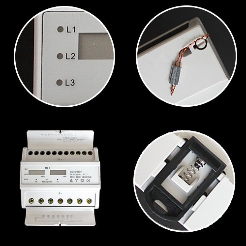 COMPTEUR ALTERNATIF ELECTRIQUE TRIPHASE WATTMETRE RAIL-DIN ZS3