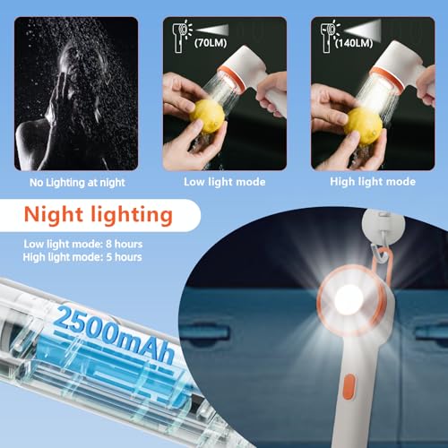 Ducha portátil para camping con luz, 2 en 1, filtro de carbono, balde plegable de 5 galones, recargable para camping, baño de mascotas, jardinería y lavado de autos miniatura 3