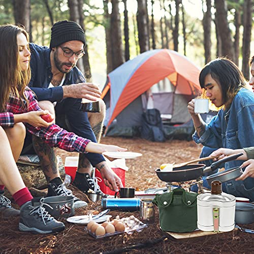 Set de Cantimplora Portátil de Aluminio GOTOTOP con Taza y Funda, Equipo de Cocina Ligero para Camping y Senderismo miniatura 3